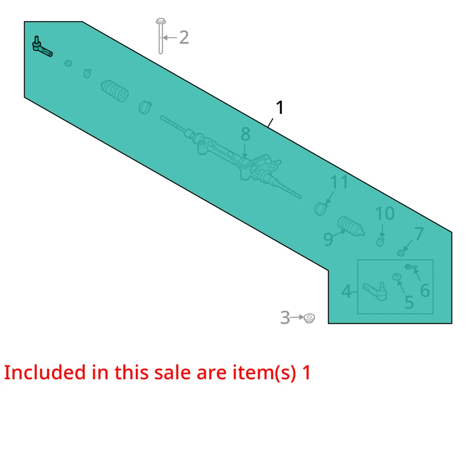 2014 雷克萨斯 GX460 转向齿轮架和小齿轮原始设备制造商 96K 英里 - LKQ436799868 — 第 4/4 张图片