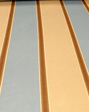 8.8 metres of CREAM & DUCK EGG Striped Print Fabric from Panaz