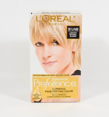 Loreal Superior Preference #9 1/2NB LIGHTEST NATURAL BLONDE - improved fragrance
