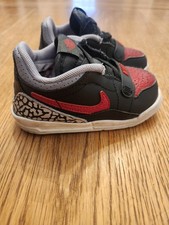 Nike Jordan Legacy 312 Shoes Low TD Kids 6C Black Red Cement CD9056-006