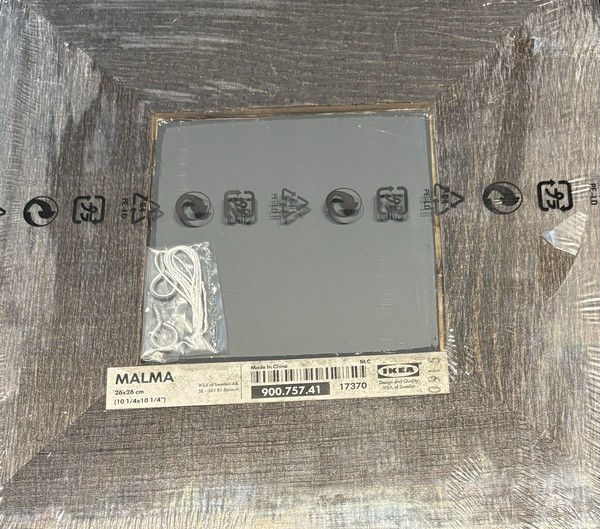 IKEA Malma Espejo 10” x 10” Espresso/Marrón Oscuro NUEVO