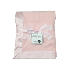 American Baby Deluxe Fleece Pink Receiving Blanket 30"  40"