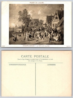 Musée Du Louvre Teniers David La Fête De Village Postcard