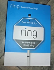 New~Ring Security Yard Sign Ultra- Reflective Sign With Satin Finish