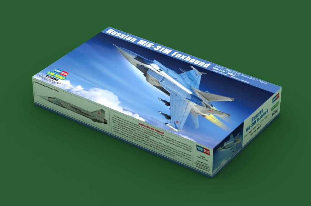 MiG-31M FOXHOUND RUSSIAN INTERCEPTOR HOBBY BOSS 1/48 PLASTIC KIT