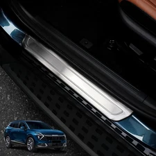 Exterior Stainless Door Sill Scuff Guard Plate Guard Trim For Kia Sportage 2021-25