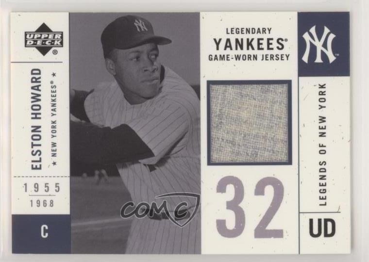 2001 Legends of New York Yankees Legendary Game-Worn Jersey Relic Elston Howard view 1