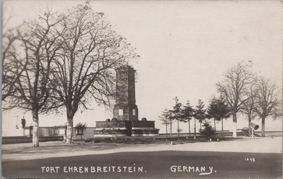 #ad Fort Ehrenbreitstein Germany RPPC Postcard WWII Era Koblenz Historic Monument $15.00