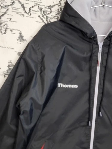 Agon Swim Parka Men's Black Fleece Lined Jacket Coat Personalized Thomas Mustang image 2