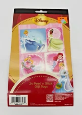 Disney Princesses 24 Peel 'N Stick Gift Tags - Paper Magic Group Gift Stickers