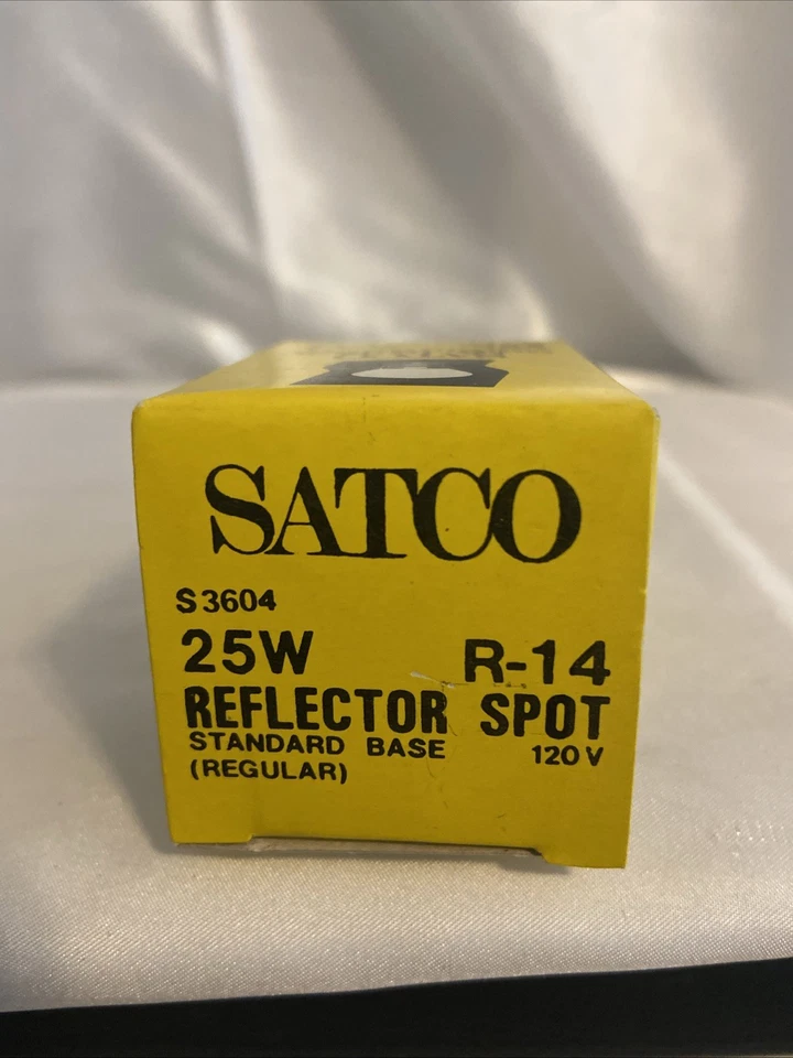 Satco S3604 25W R-14 Standard Base Reflector Spot Light Bulb NOS - Image 3 of 3