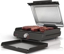 Ninja GR10114'' Nonstick Interchangeable Sizzle Smokeless Indoor Grill & Griddle