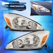 For 04-05 Toyota Sienna Chrome Amber Replacement Headlight Lamps Leftright Pair For 04-05 Toyota Sienna Chrome Amber Replacement Headlight Lamps Leftright Pair