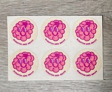 Vintage 1977 CTP Scratch Sniff Stickers. Matte.. Raspberry.... STRONG SCENT
