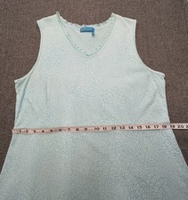 FRESH PRODUCE Tank Shift Dress Womens XL Light Aqua stain 