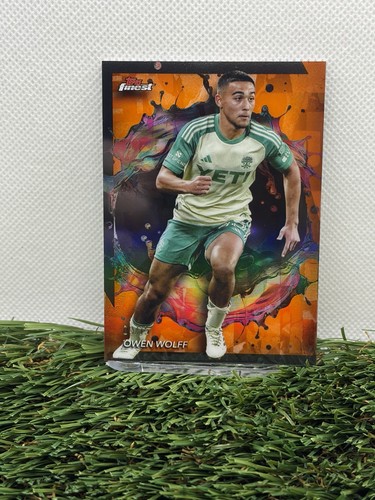 2024 Topps Finest MLS - Owen Wolff #44 Orange Refractor /15 Austin FC