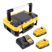 Dewalt DCB 1104 E2T Akku Starter Set 18 V Mit 2X Powerstack Akku 1,7 Ah + DCB