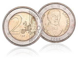 San Marino 2 Euro 2004 st Bartolomeo Borghesi in Kapsel