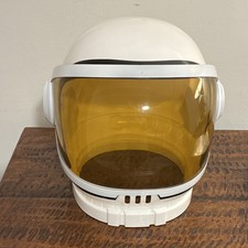 NASA Astronaut Helmet Adult Unisex One Size Plastic White w/ Gold Visor