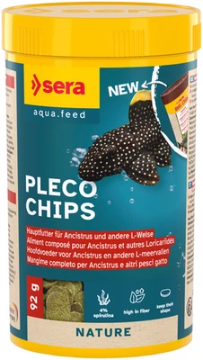 sera Pleco Chips 250ml | Welsfutter Spirulina | Futter Fische L-Welse Aquarium