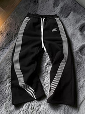 baggy Y2k streetwear sweatpants with white stripes wide leg comfy pants S-3XL 