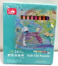 Kuelox Soft Oil Pastels 24+2 Macaroon Colors Artist Vibrant Creamy for beginners