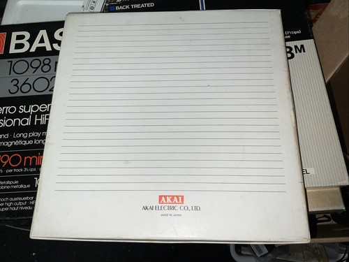 Akai R-10M OEM 10" Empty Metallic Reel, 3 Window Vintage Box Unused In Bag - Picture 9 of 9