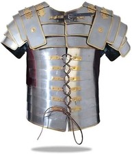 Medieval Roman lorica Armor Cuirass Gold LARP Costume Chestplate WarriorOutfit