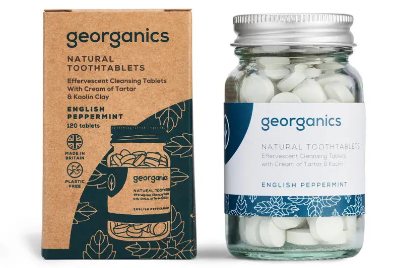 Georganics Toothpaste Tablets - Peppermint 120 Tablets - 4 Pack - Image 2