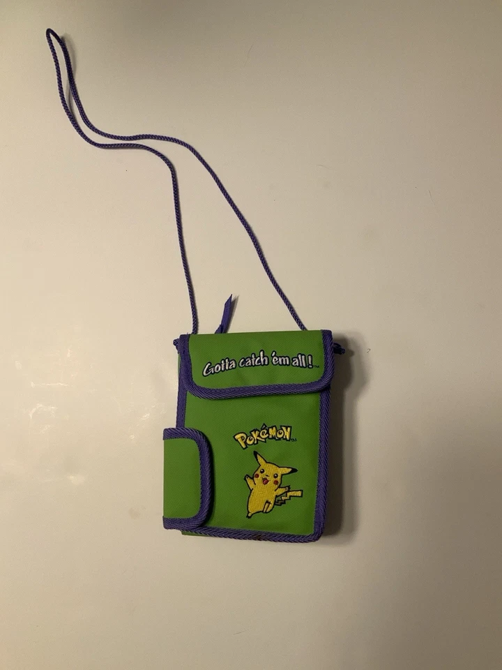 Чехол для переноски Pokemon Nintendo GameBoy дорожная сумка Pikachu винтажный зеленый РЕДКИЙ! 🔥 - Изображение 3 из 3