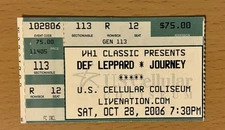 2006 DEF LEPPARD / JOURNEY BLOOMINGTON IL CONCERT TICKET STUB ESCAPE HYSTERIA