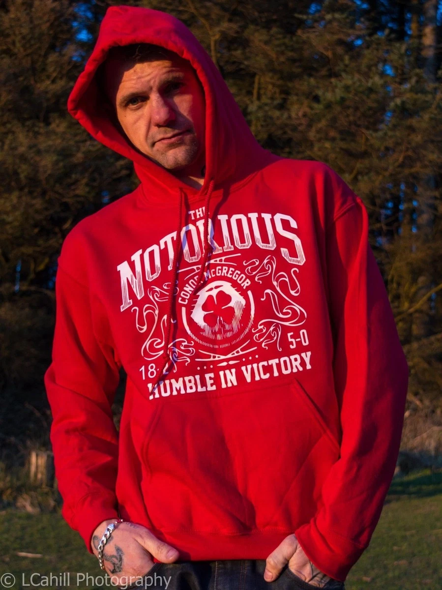 The Notorious Conor McGregor RED HOODIE MMA BOXING FIGHTING IRISH