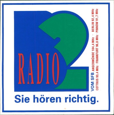 Aufkleber Sticker Radio 2 SFB Sie hören richtig