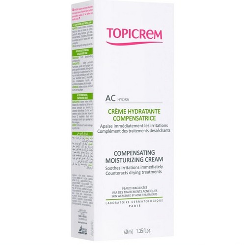 Topicrem AC Hydra Compensating Moisturising Cream 40ml Irritation Soothes 24hr - Picture 2 of 3