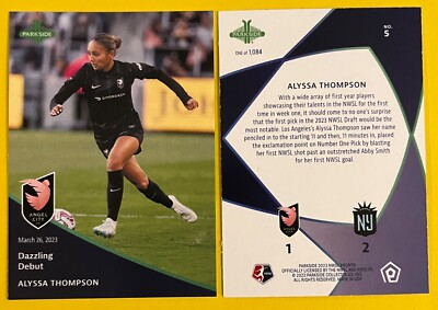Alyssa Thompson 2023 Parkside NWSL Pronto Week 1 DEBUT Rookie #5 ANGEL CITY