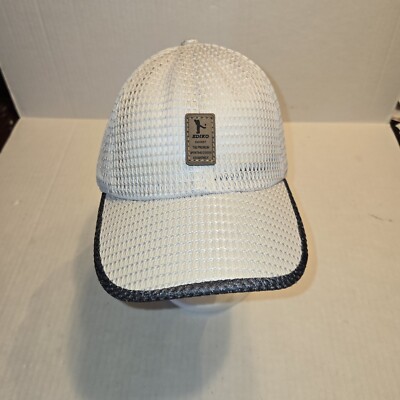 Ediko Open Mesh Golf Hat Adjustable Strapback Off White