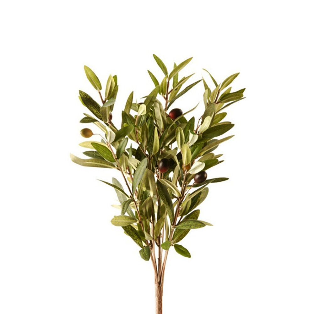 Artificial Silk Olive Bush With Fruit 35cm/14in