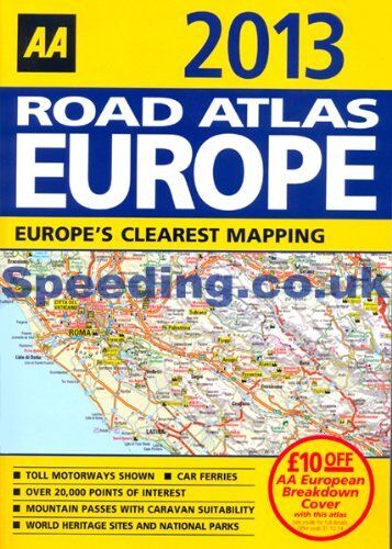 AA 2013 Road Atlas Map Europe A4 Size Latest Edition- - Imagen 1 de 1