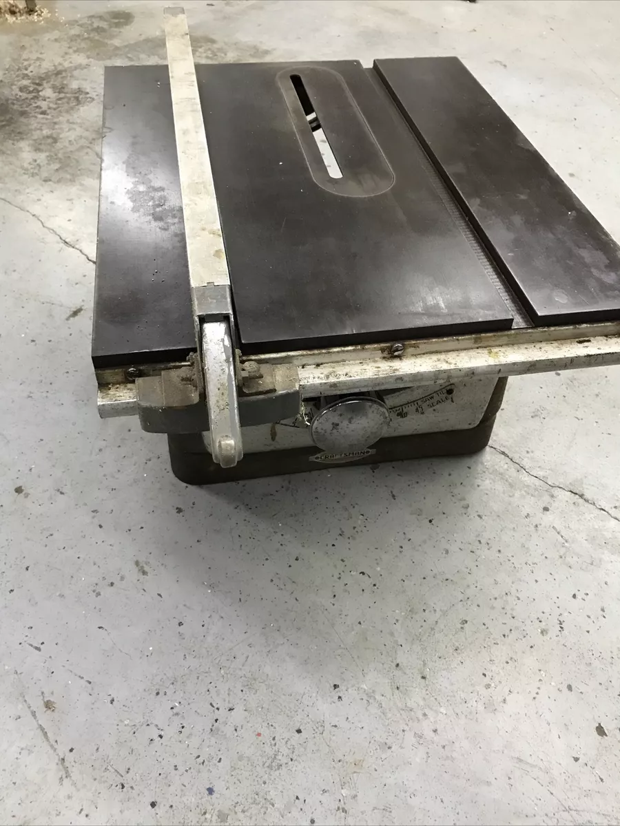 Vintage Craftsman Table Saw Fence 103 arbor gear tilt 8