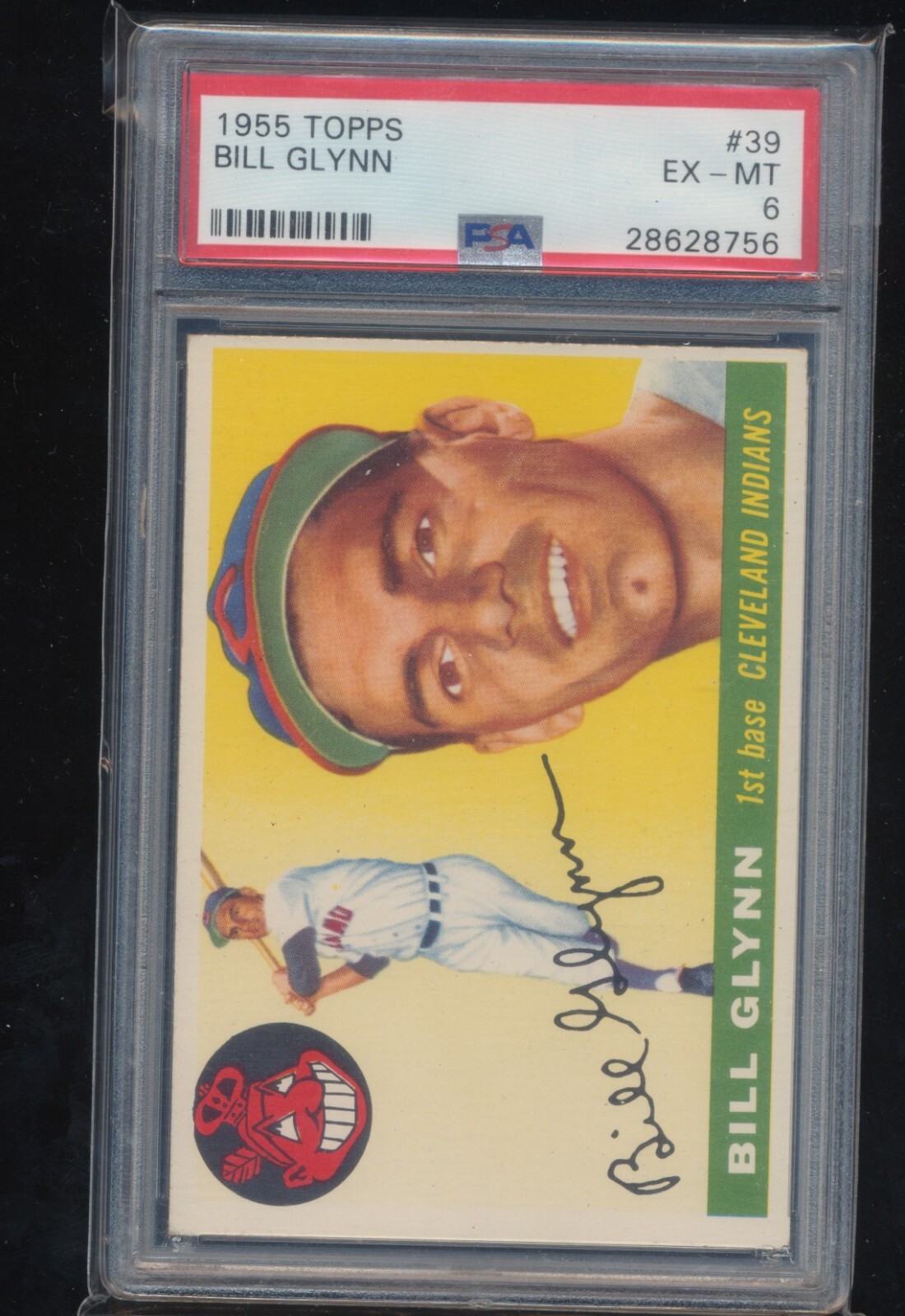 PSA 6  1955 Topps Baseball  Bill Glynn  # 39 ---Set Break