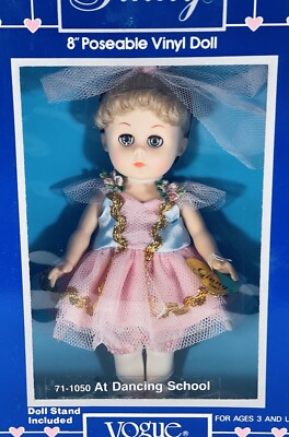 Vogue Doll  Vogue Ginny At Dancing School 71-1050 8 in Poseable Doll 1986 NIB