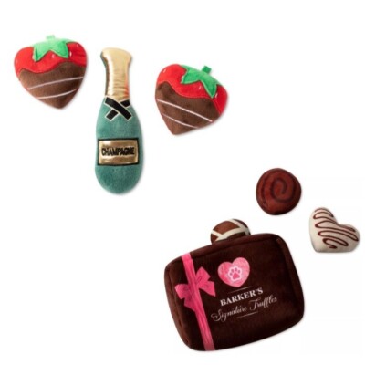 Fringe Studio 3pc Champagne with Strawberry & Give Me Some Sugar 4 Pc Dog Toys