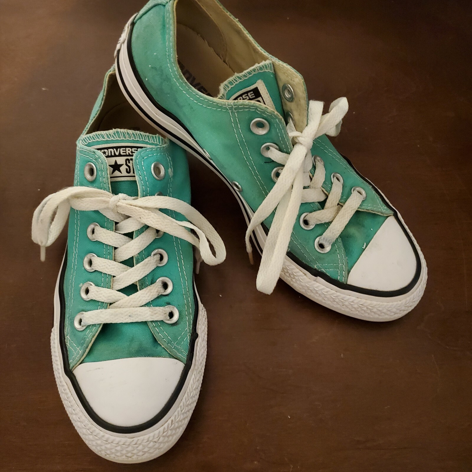 teal high top converse