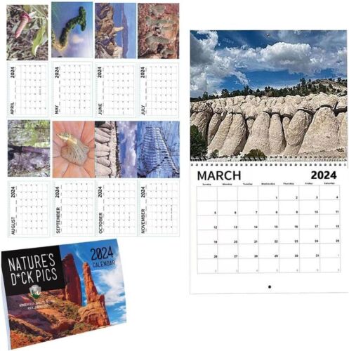 Nature's Dick Pics 2024 Calendar Gag Gift Funny Gift White Elephant Secret Santa
