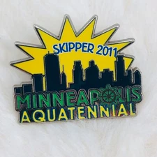 2011 Minneapolis MN Aquatennial Skipper Souvenir Enamel Lapel Pin