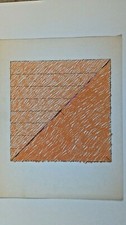 Claudio Verna fotolitografia Bolaffi arte n.36 disegno a cera  non firmato 24x30