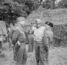 WW2 WWII Photo Generals Montgomery Patton Bradley France World War Two / 1700