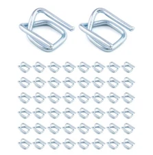 1000 PCS Metal Wire Buckle, 1/2" Width, Silver, for Polypropylene Strapping