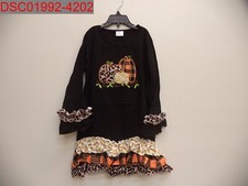 NWOT - Girls Black Pumpkin Harvest Outfit, Size 3XL 10/12 CKTZ-320379