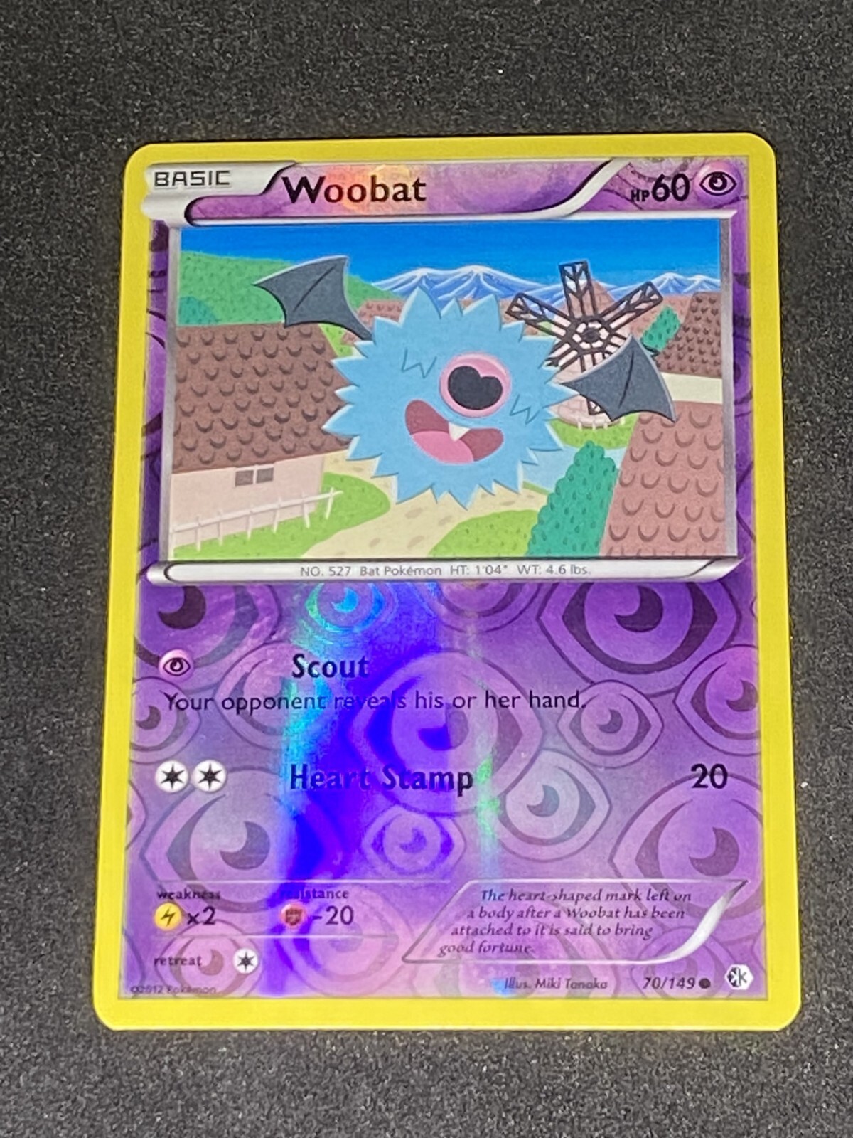 LP Woobat 70/149 Boundaries Crossed Reverse Holo